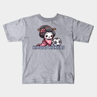Football player Geisha girl Kids T-Shirt